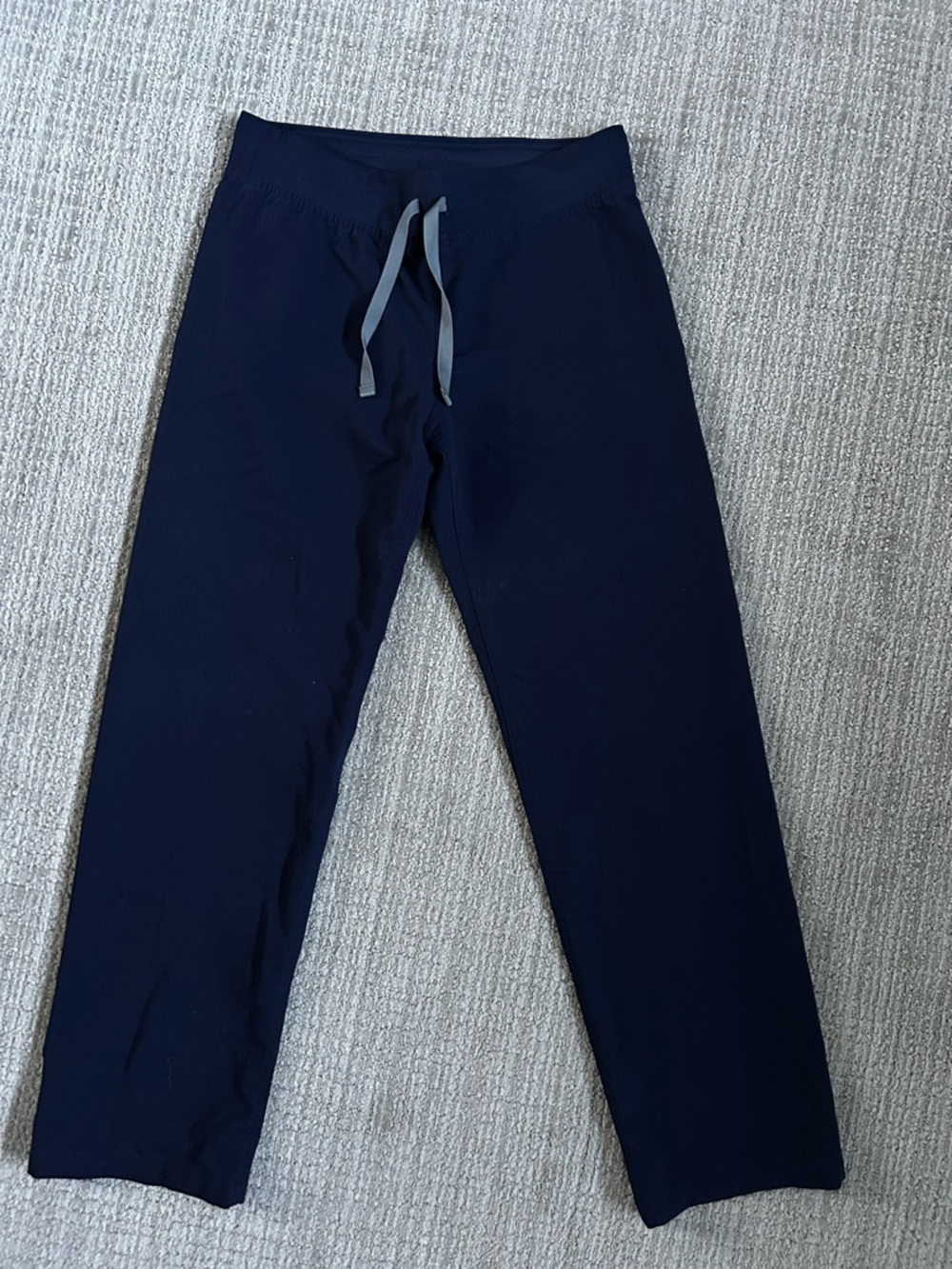 Figs Women's Navy Scrub Pants with Gray Drawstring